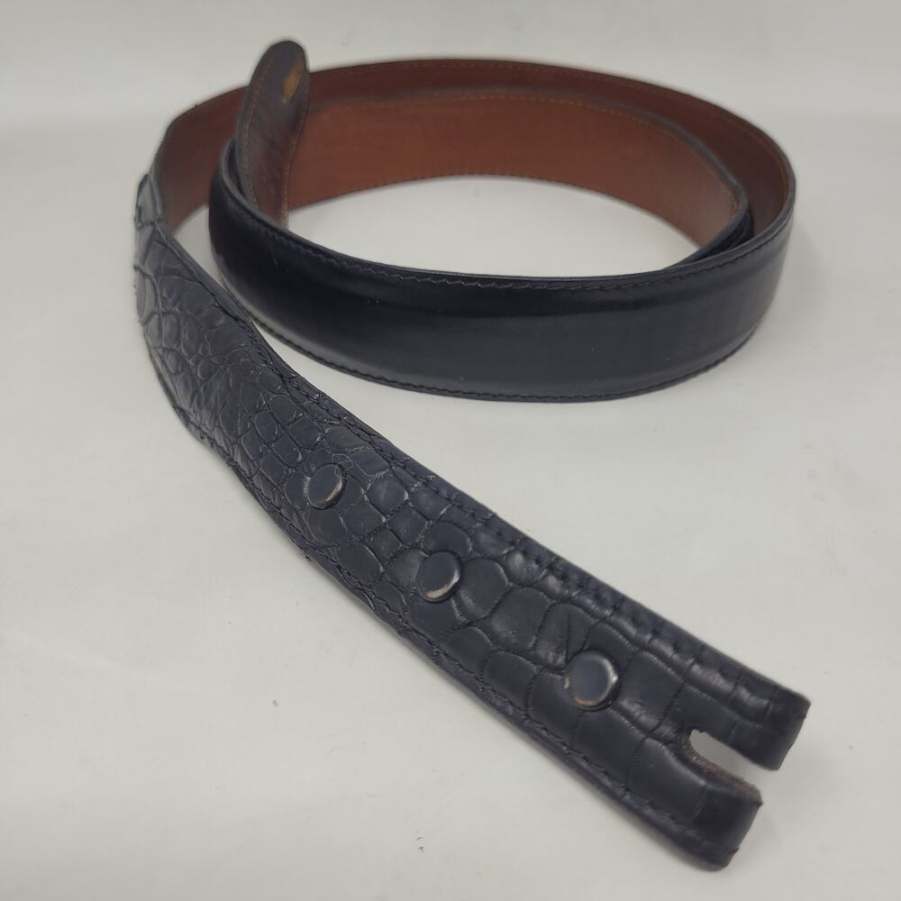Lucchese Belt Mens 44 Black Genuine Alligator Leather Western Cowboy USA